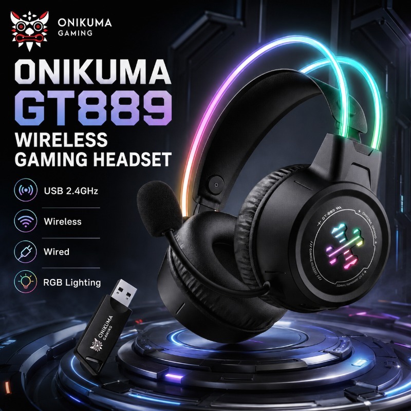 Gaming Console Apple - Игровые наушники ONIKUMA GT889, беспроводные, три