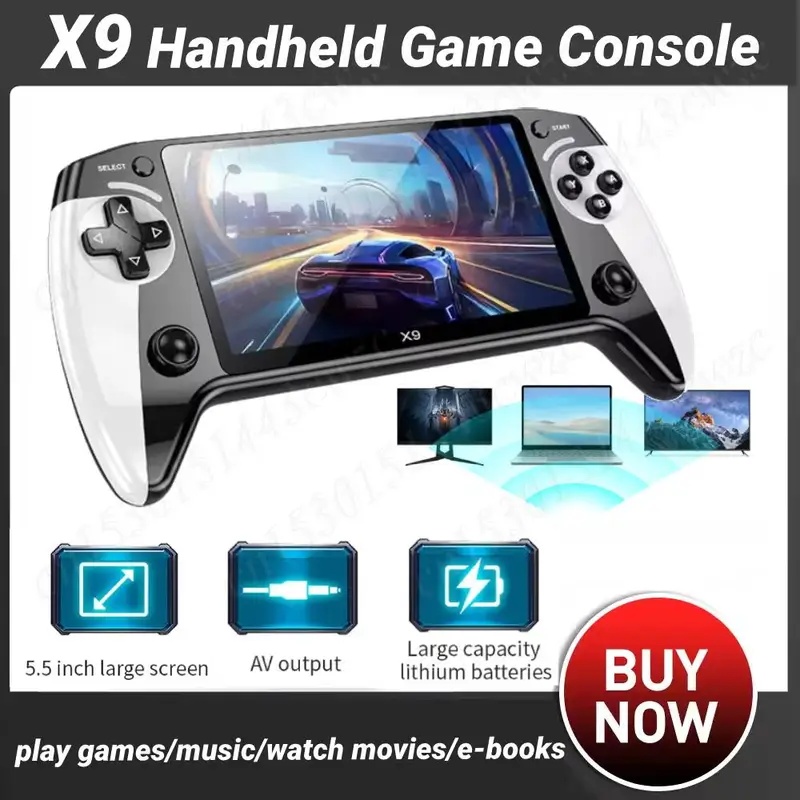 Gaming Console Types - Портативная игровая консоль X9 с 5,5-дюймовым