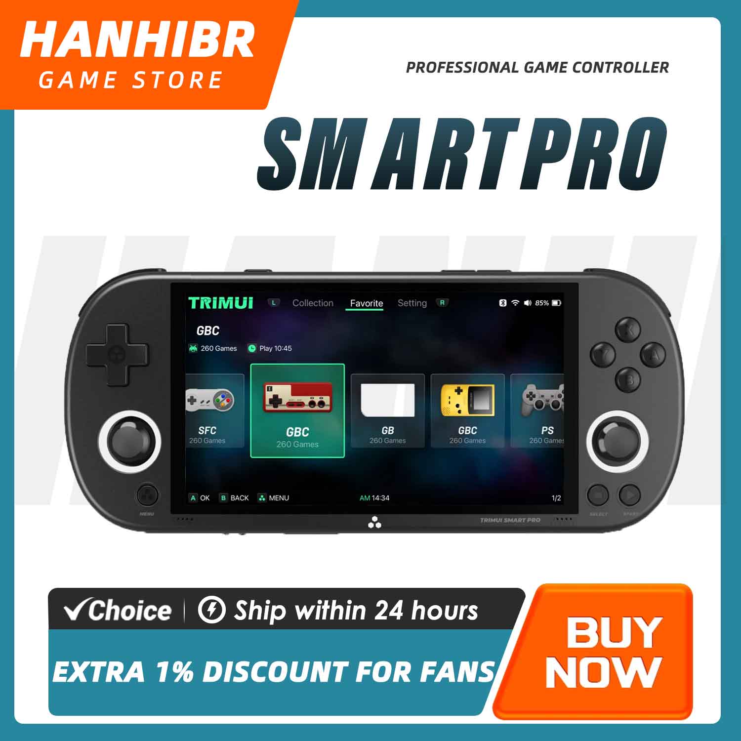 Gaming Console Types - Портативная игровая консоль TRIMUI SMART PRO
