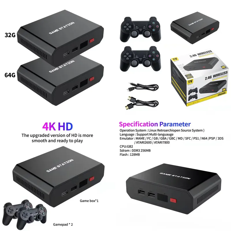 Gaming Consoles - Игровая приставка M8plus HD с двумя