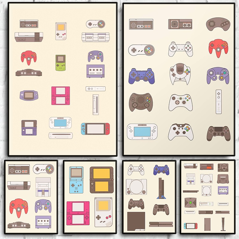 Gaming Consoles - Постер «Эволюция портативных игровых приставок и