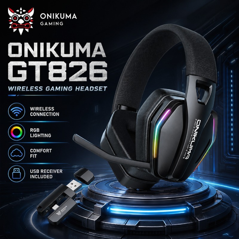 Gaming Console Amazon - Беспроводная игровая гарнитура ONIKUMA GT826, Bluetooth,